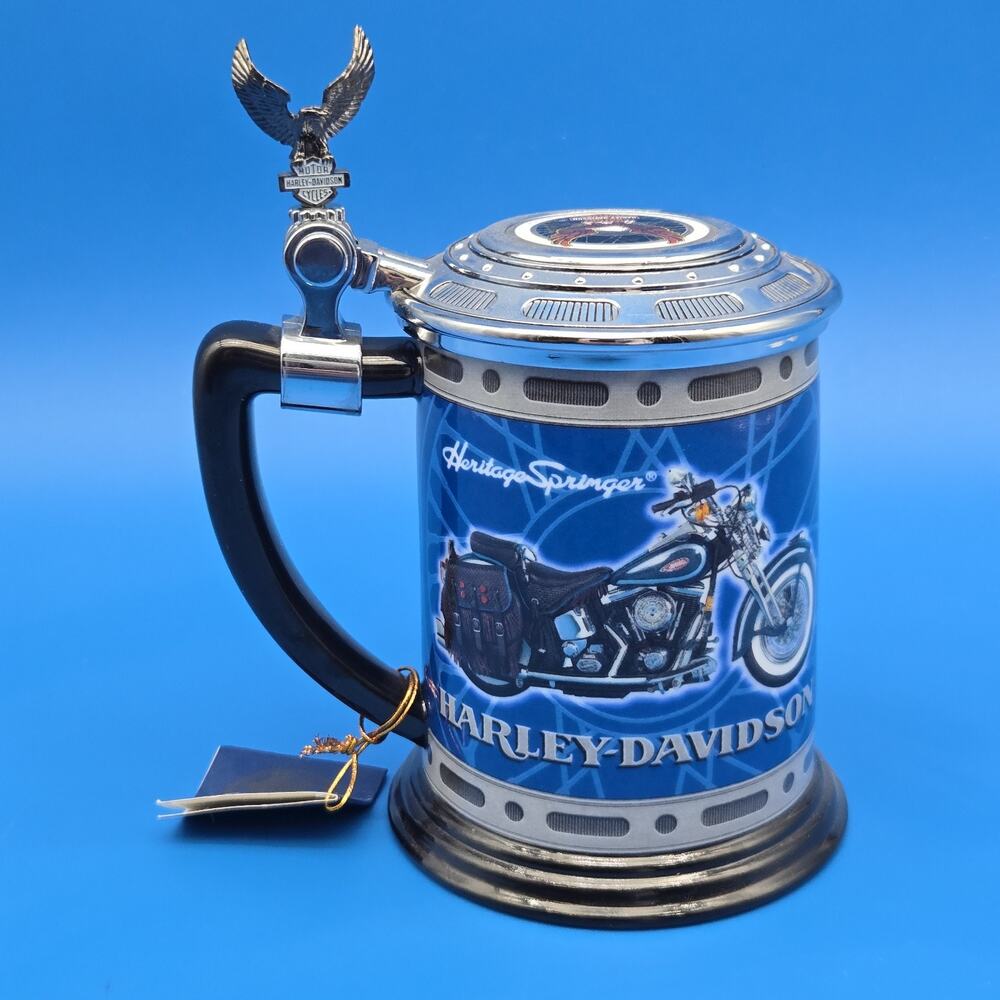 Harley-Davidson Heritage Springer Collector Tankard 2000 Franklin Mint...